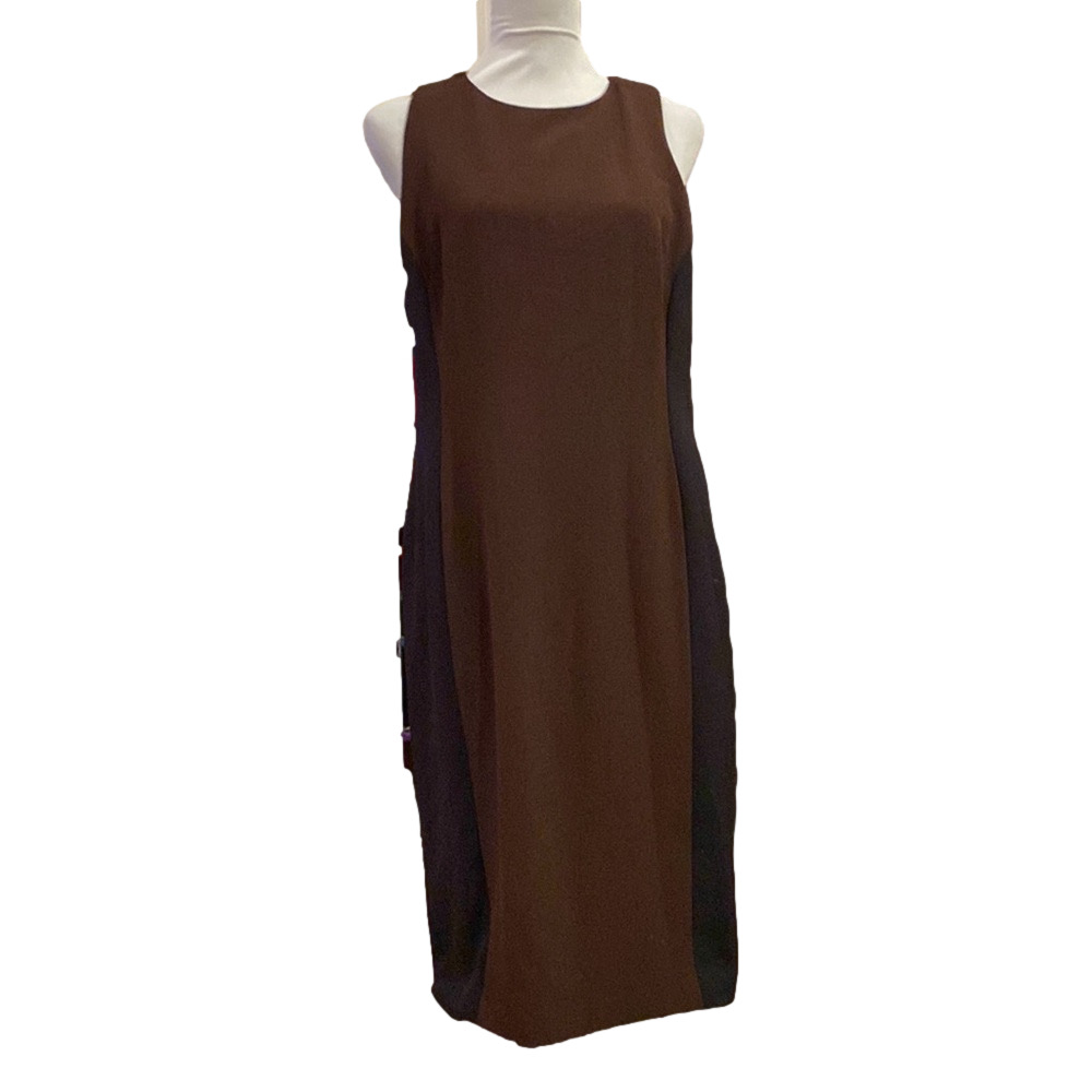 2/$18 Evan Picone fitted dress dark brown and black size 16